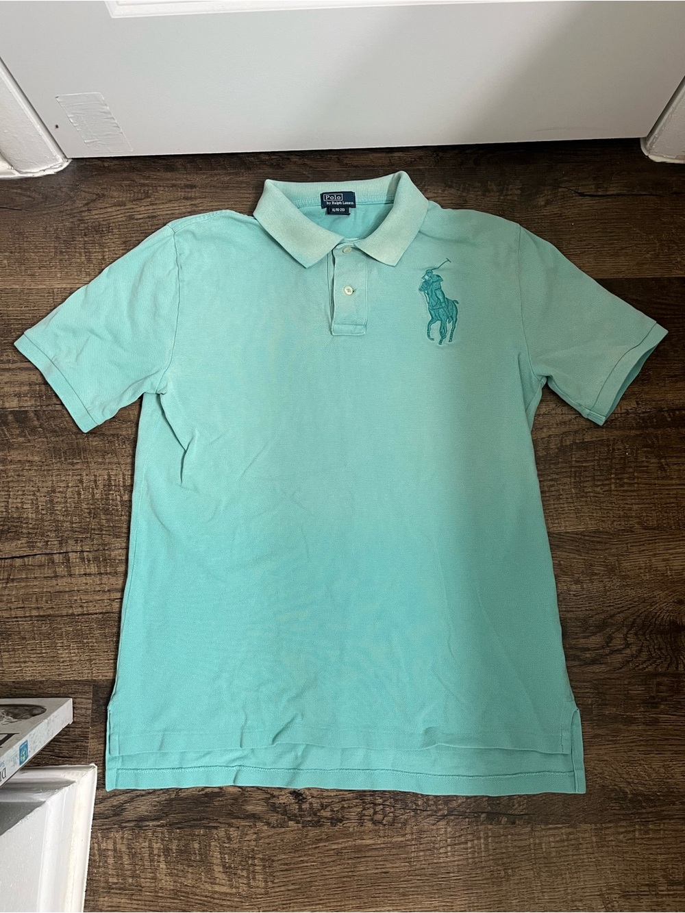 Polo by Ralph Lauren Youth Mint Green Classic Polo Big Pony Collared Shirt